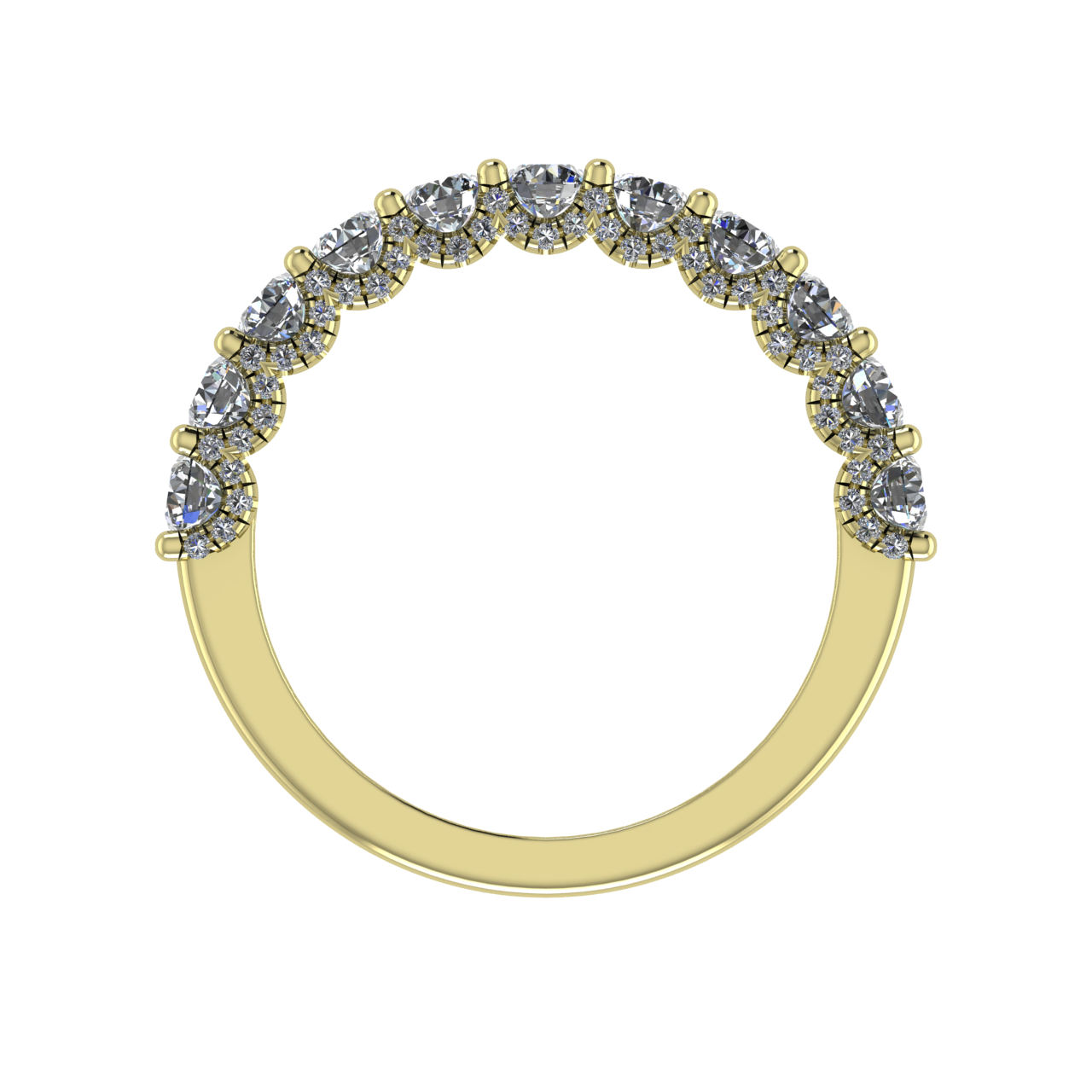 DIAMOND BANDS & STACKABLES HALFWAY  STACKABLE  RINGS & BANDS